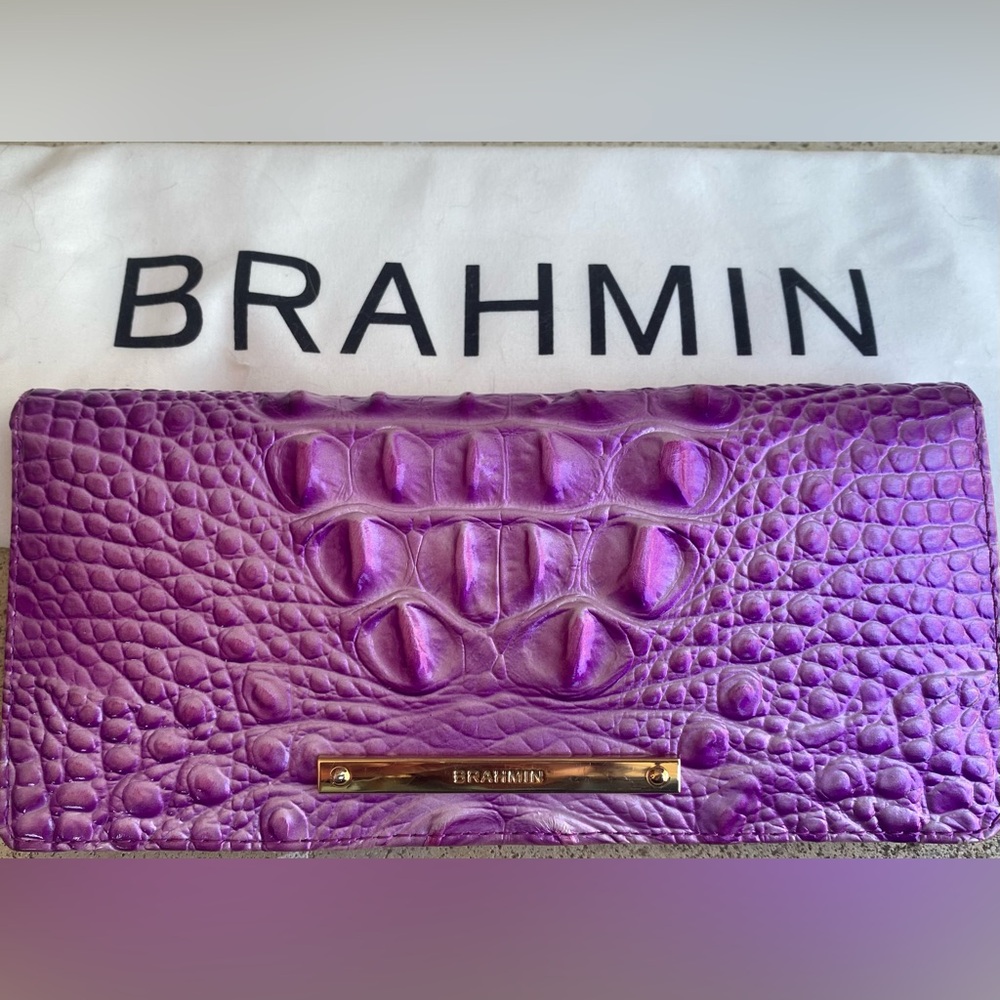 Brahmin Lilac Essence Melbourne Celina bag + matching Ady Wallet - Picture 4 of 8